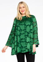 Tunic turtle neck DÉVORÉ - green  - #1