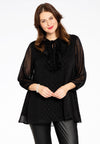 Tunic frill neck PONPON - black 