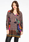 Tunic wide V-neck ALEXYS - multi