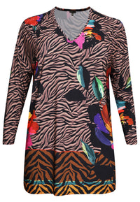 Tunic wide V-neck ALEXYS - multi - #4