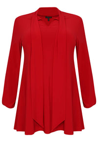 Tunic wide bottom bow DOLCE - red - #4