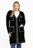 Cardigan contrast piping - black - #1