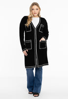 Cardigan contrast piping - black - #2