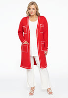 Cardigan contrast piping - red  - #2