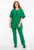 Tunic flare frilled sleeves DOLCE - green - #2