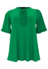 Tunic flare frilled sleeves DOLCE - green - #4