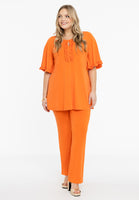 Tunic flare frilled sleeves DOLCE - orange - #2