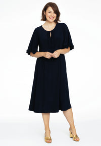 Dress frilled sleeves DOLCE - blue - #2