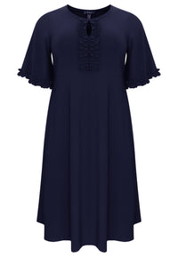 Dress frilled sleeves DOLCE - blue - #4