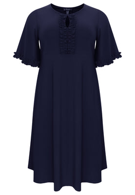 Dress frilled sleeves DOLCE - blue - #4