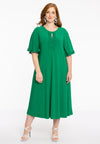 Dress frilled sleeves DOLCE - green 