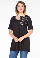 Tunic flare scarf dots - black  - #1