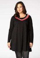 Tunic wide bottom tape - black  - #1