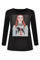 Tunic Big eyes flare - black  - #4