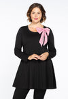 Tunic wide bottom scarf breton - black