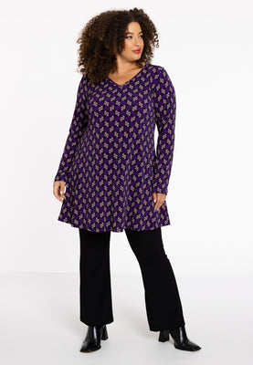 Tunic wide bottom FOULARD - purple  - #2