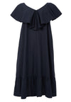 Dress swing ruffles SOFT COTTON - blue