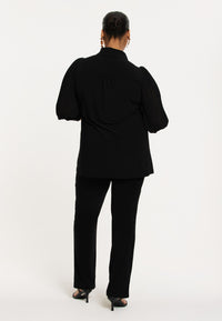 Blouse plissé puffsleeve - black - #3