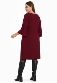 Dress V-neck DOLCE - dark red - #2