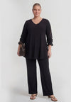 Tunic wide bottom UNI DOLCE - black 
