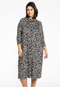 Blouse midi Graphic - black - #1