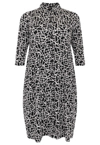 Blouse midi Graphic - black - #4