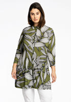 Blouse BATIK LEAVES - green - #1