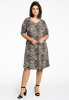 Dress A-line LEOPARD - brown - #2