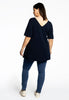 Tunic V flare COTTON - blue - #3