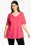 Tunic V flare COTTON - pink