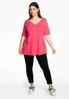 Tunic V flare COTTON - pink - #2