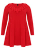 Tunic wide bottom frilled DOLCE - red 