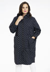 Wide raincoat DOTS - black