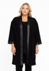 Cardigan with faux leather DOLCE - black 