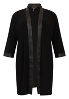 Cardigan with faux leather DOLCE - black  - #4