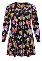 Cardigan with zip BUTTERFLY - black - #4