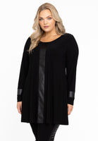 Tunic wide bottom faux leather DOLCE - black - #1