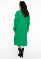 Long dress zipper RIB - green  - #3