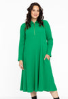 Long dress zipper RIB - green 