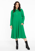 Long dress zipper RIB - green  - #2