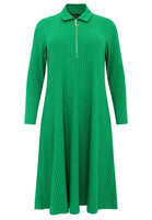 Long dress zipper RIB - green  - #4