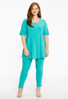 Tunic L zipper DOLCE - turquoise - #2