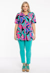 Tuniek geplooid met glitters groovy - Turquoise