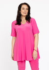 Tuniek geplooid met glitters dolce - roze