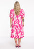 Dress gathered circlesleeve FREESIA - pink - #3