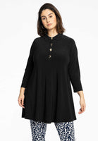 Tunic wide bottom buttons DOLCE - black  - #1