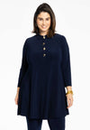 Tunic wide bottom buttons DOLCE - blue