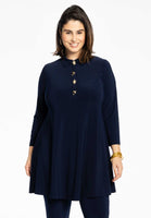 Tunic wide bottom buttons DOLCE - blue - #1