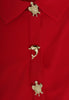 Tunic wide bottom buttons DOLCE - red  - #5