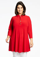 Tunic wide bottom buttons DOLCE - red  - #1